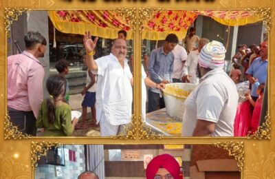 ਸਿੰਗਲਾ ਪ੍ਰਾਪਰਟੀ ਬਲਟਾਣਾ ਵੱਲੋਂ ਭੋਲੇ ਨਾਥ ਸ਼ਿਵਜੀ ਮਹਾਰਾਜ ਜੀ ਦੇ ਨਾਮ ’ਤੇ ਲੰਗਰ ਦੀ ਸੇਵਾ