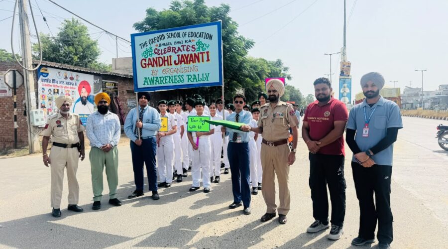 ਆਕਸਫੋਰਡ ਸਕੂਲ ਨੇ ਨਿਵੇਕਲੇ ਢੰਗ ਨਾਲ ਗਾਂਧੀ ਜੈਯੰਤੀ ਮਨਾਈ